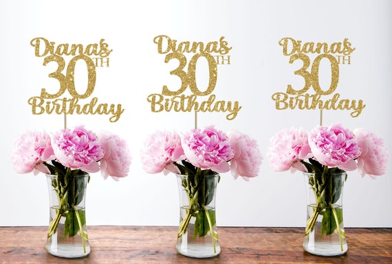 30th Birthday Centerpiece 30 Centerpiece 30th Birthday Decor - Etsy