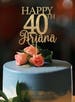 40th birthday cake topper 40th birthday decor 40 cake topper happy 40th birthday custom cake topper birthday decoration birthday cake topper 