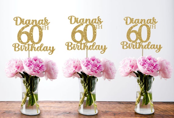60th Birthday Centerpiece 60 Centerpiece 60th Birthday Decor 60th