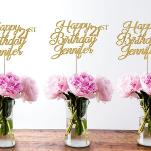 21st birthday centerpiece 21 centerpiece 21st birthday decor 21st birthday party 21st gold party decor custom centerpiece 21 birthday