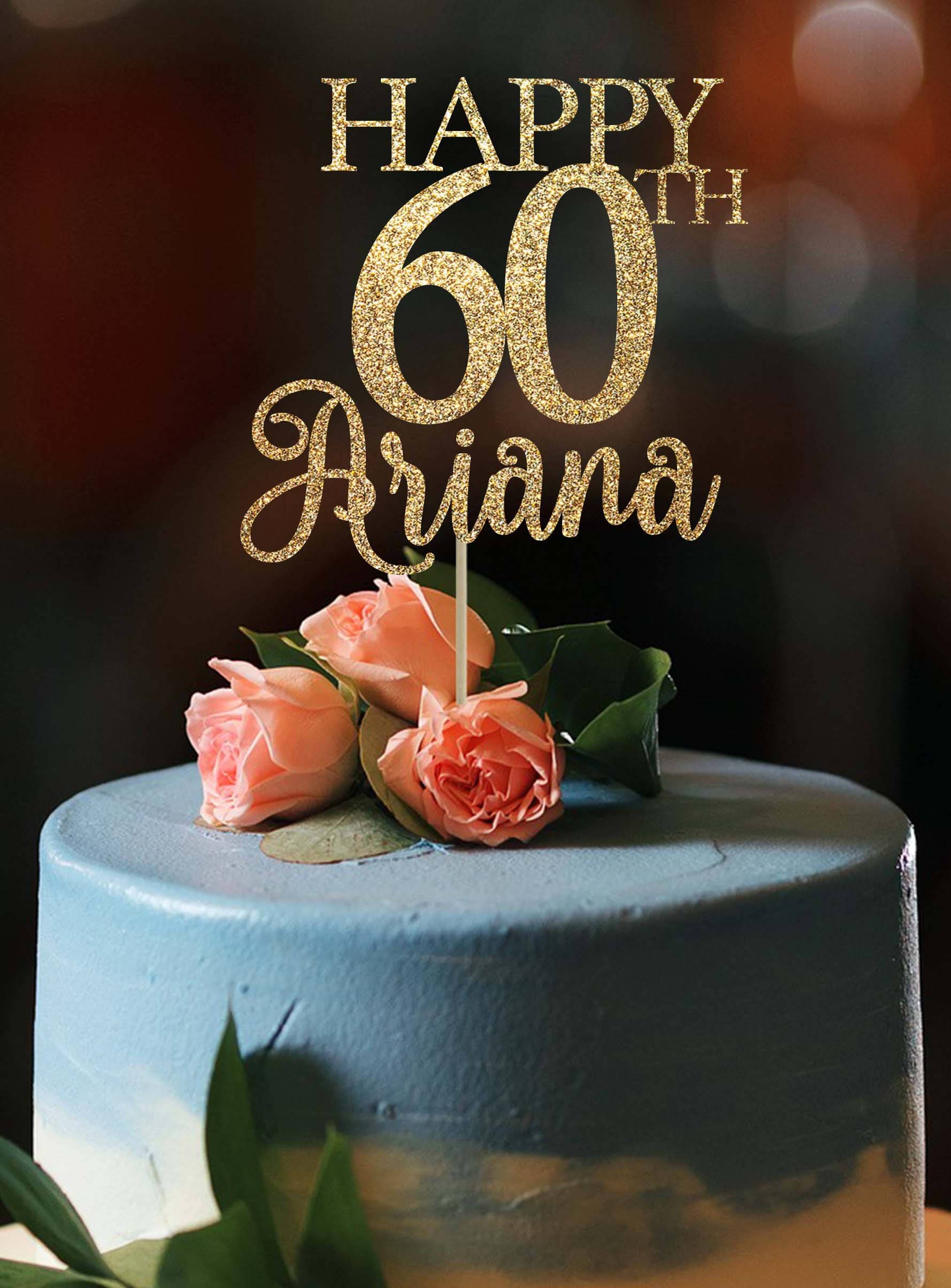 60th Birthday Cake Topper 60th Birthday Decor 60 Cake Topper ...