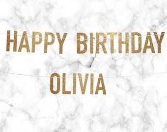 Happy birthday banner custom banner birthday decoration birthday banner happy birthday sign gold birthday banner personalized banner