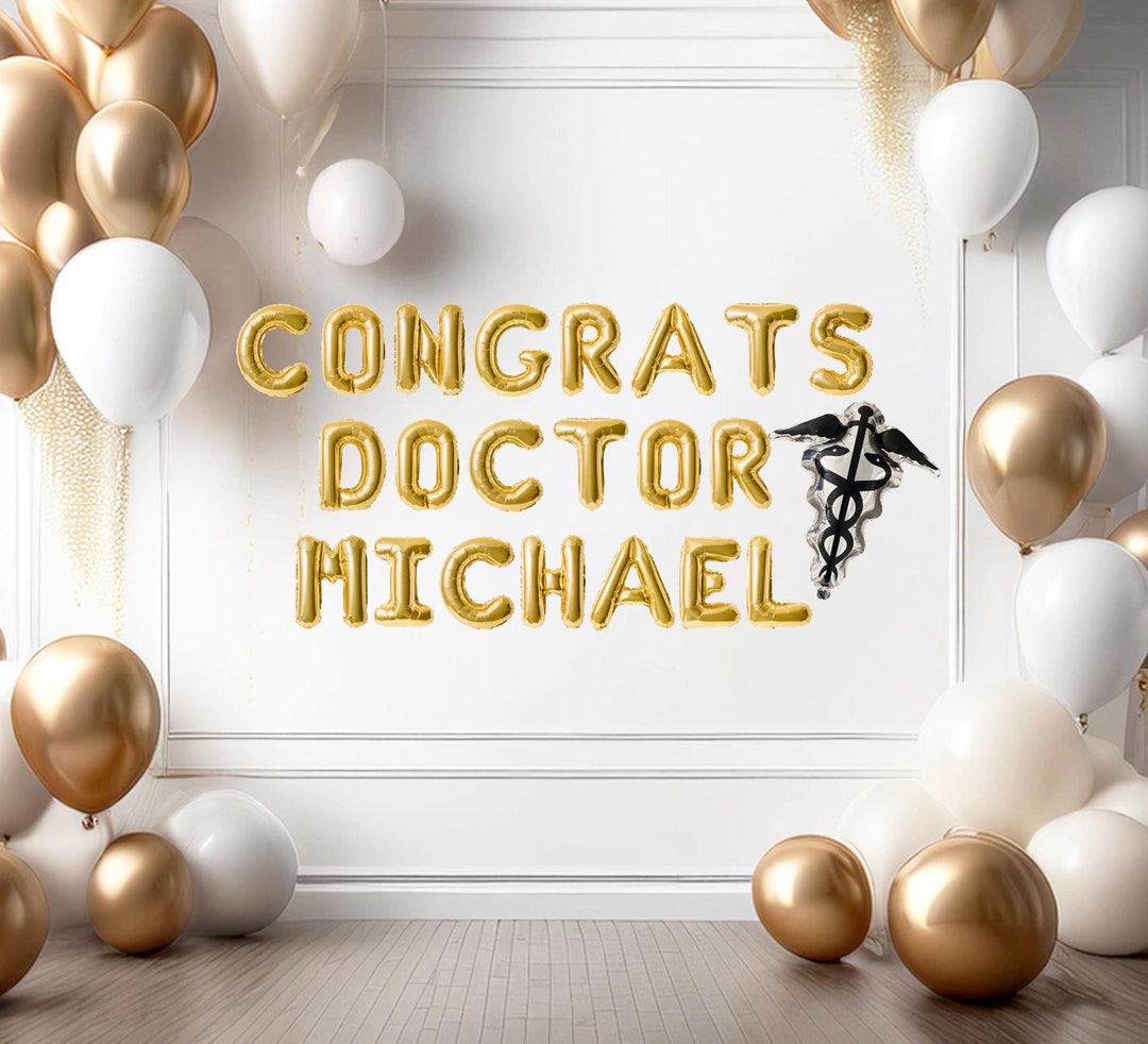 Doctor Prom Sign Personalized Congrats Doctor Graduation Banner Dr Graduation ...