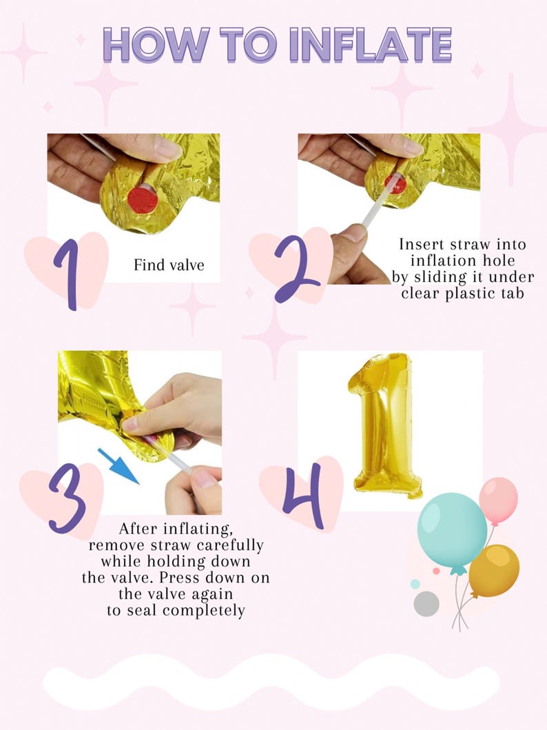how to inflate a balloon for a first birthday