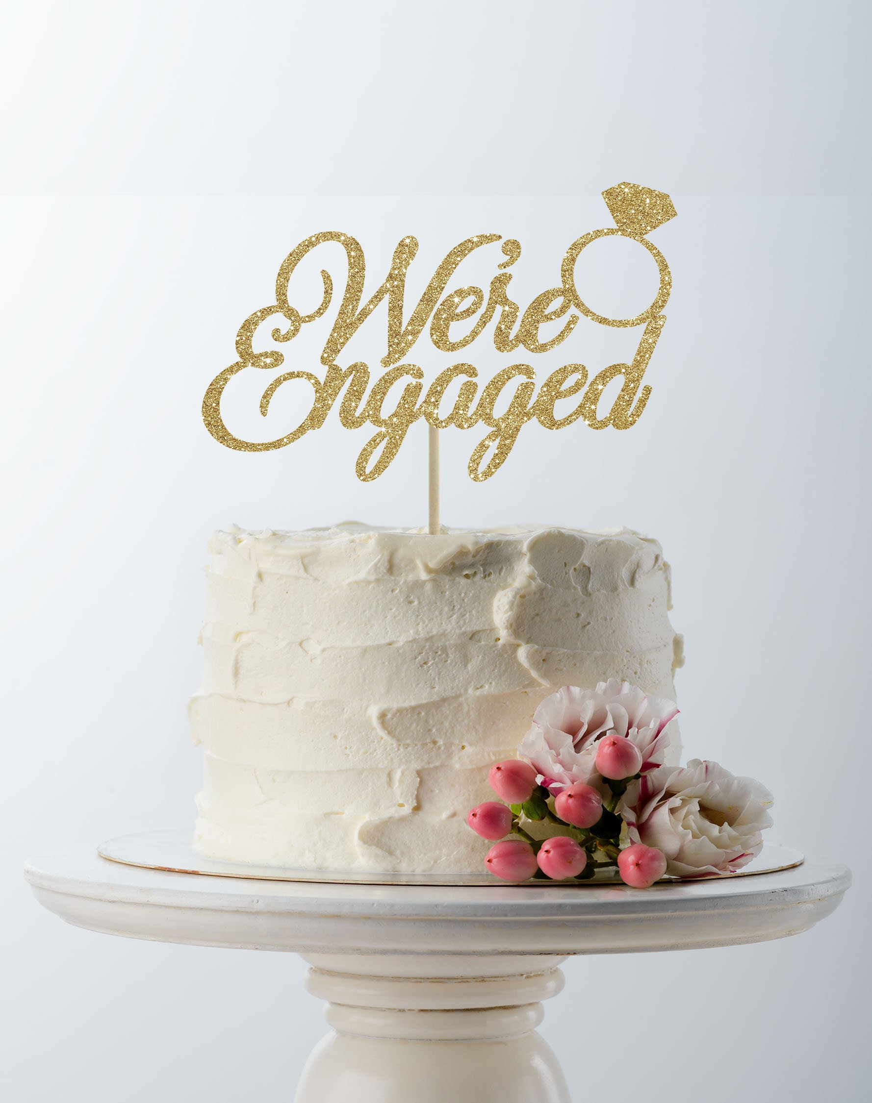Party Supplies CT151 Engagement Party Cake Topper Were Engaged