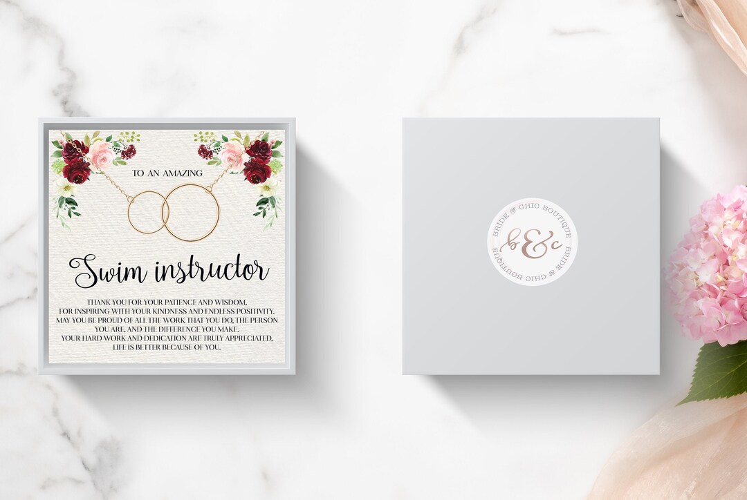 Swim Instructor Gift Swim Instructor Appreciation Gift Gift for Swim