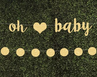 Oh baby banner baby shower banner pregnancy banner baby shower decor baby announcement baby shower decoration baby boy baby girl