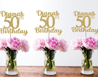 50th birthday centerpiece 50 centerpiece 50th birthday decor 50th birthday party 50 birthday party decor 50th party decor custom centerpiece