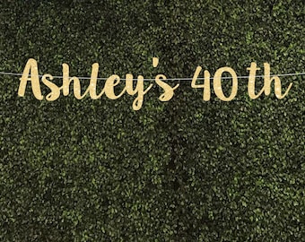 40th birthday custom banner 40 birthday banner personalized banner 40 birthday party decorations 40th birthday decor 40 custom banner