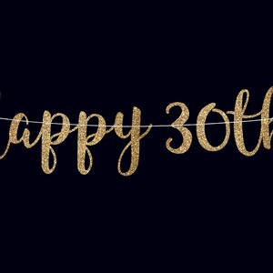Happy 30th birthday banner milestone birthday banner custom banner 30th birthday banner birthday party decoration 30th birthday decor