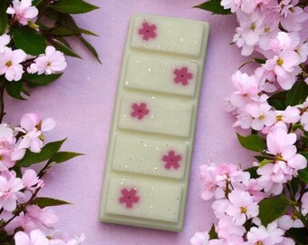 Cherry Blossom Wax Melts Highly Fragranced Soy Wax Tarts Floral Scent Home Fragrance Gift Idea for Women Relaxing Aromatherapy