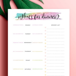 Big Happy Planner Inserts Meal Planner, Dinner Planner, Grocery List, Weekly Meal Plan MAMBI Big Happy Planner Printable