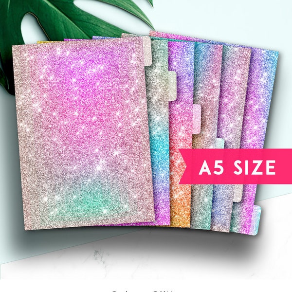 A5 Planner Dividers, A5 Divider Tabs, Filofax A5 Dividers, Agenda Dividers, A5 Tab Dividers