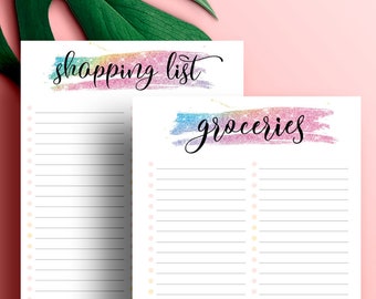 Big Happy Planner Grocery List Insert, Printable Shopping List, Groceries Tracker, MAMBI Big Happy Planner Printable