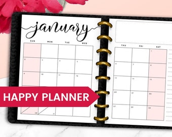 Happy Planner Refill 2022 Classic HP Refill, 2022 Happy Planner Calendar Refill, Mo2P Monthly Refill, MAMBI Happy Planner 2022