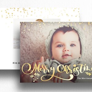 Plantilla de tarjeta de Navidad de Photoshop Fotógrafos \ Plantilla de tarjeta de Navidad con foto Tarjeta de fotografía de Navidad Feliz Navidad Plantilla PSD de Photoshop