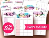 Happy Planner Inserts 2022 2023 Happy Planner Refill 2022 Classic Happy Planner, Happy Planner Monthly Dividers 2022 Planner Refill