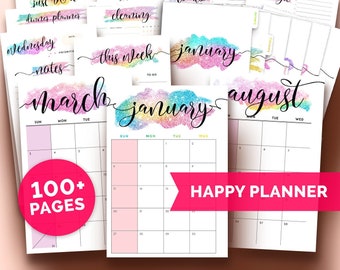 Happy Planner Inserts 2022 2023 Happy Planner Refill 2022 Classic Happy Planner, Happy Planner Monthly Dividers 2022 Planner Refill