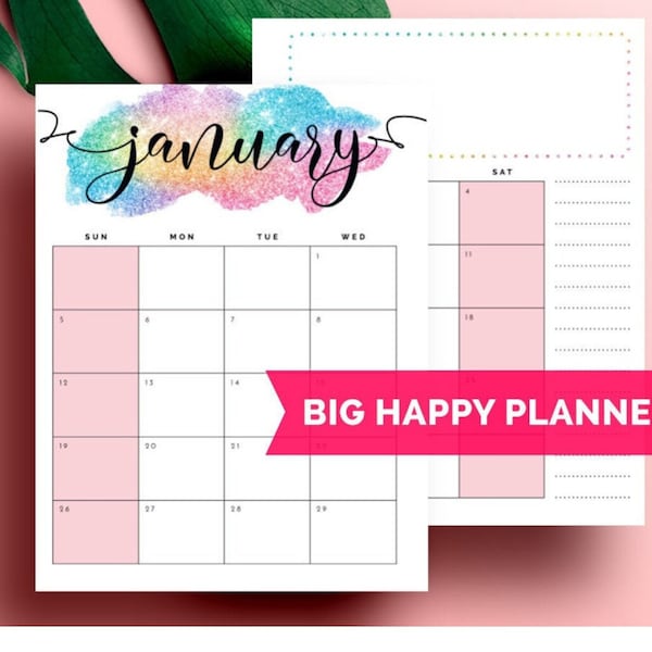 Printable Big Happy Planner 2023 Etsy