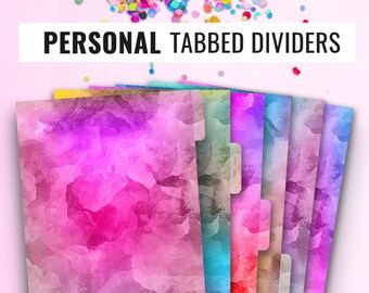 Persoonlijke agendaverdelers Filofax persoonlijke invoeging, persoonlijke plannerverdelers Planner Dashboard, tabbladenverdelers