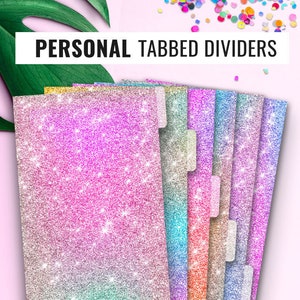 Personal Agenda Dividers Personal Insert, Personal Planner Dividers Planner Dashboard, Tabbed Dividers, Personal