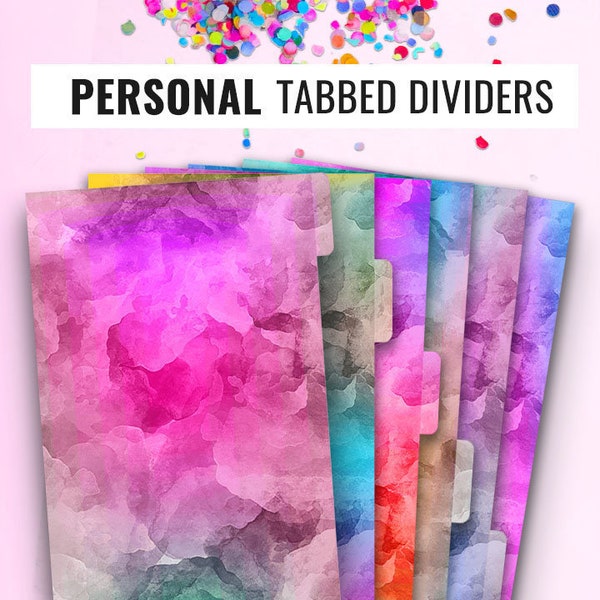 Personal Agenda Dividers Filofax Personal Insert, Personal Planner Dividers Planner Dashboard, Tabbed Dividers