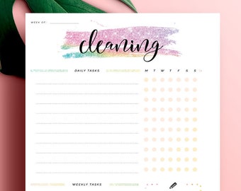Big Happy Planner Inserts Cleaning Tracker, Cleaning List, Cleaning Checklist, Chores Tracker, Chores List MAMBI Big Happy Planner Printable