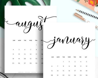 Printable Calendar 2022-2023, Wall Calendar 2022 Monthly Calendar 2022, Calendar Printable 2022 • Minimalist Calendar 2022-2023