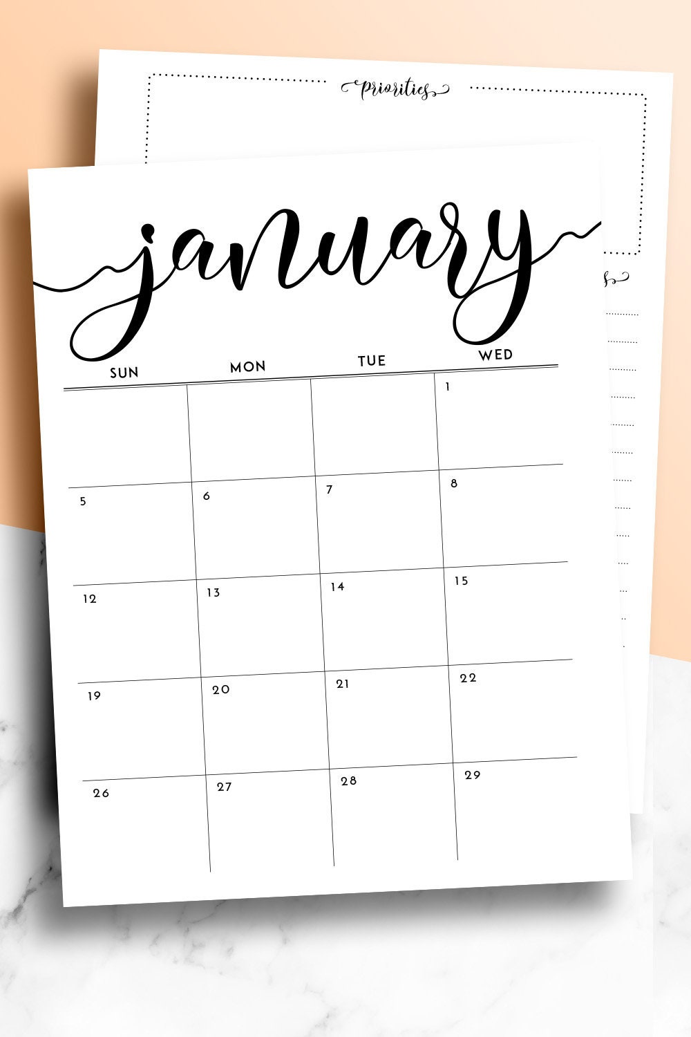 20212022 Planner Printable Monthly ARC Planner Inserts 2022 Etsy