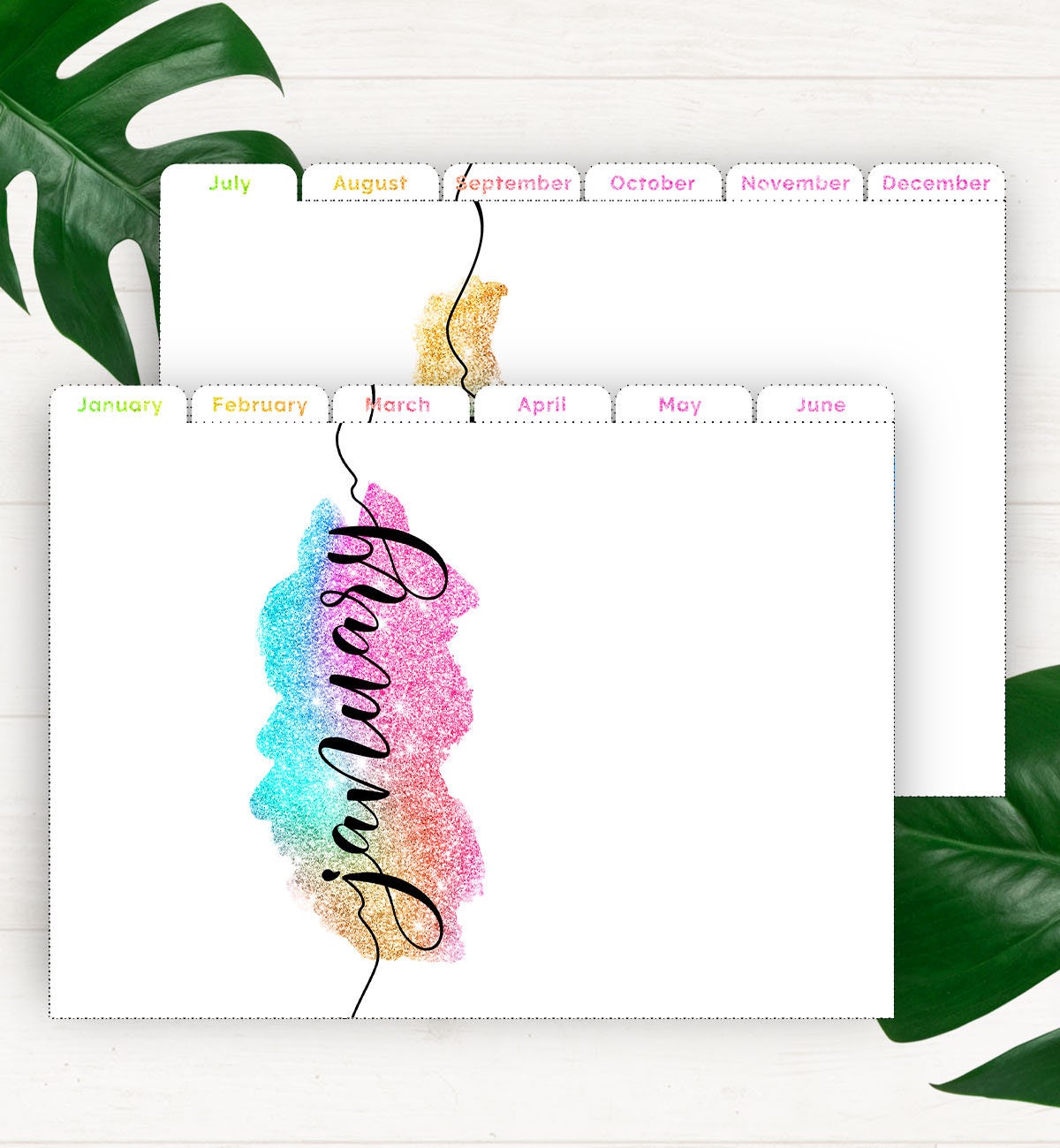 Planner Dividers Printable Monthly Tabbed Filofax Dividers A5 - Etsy ...