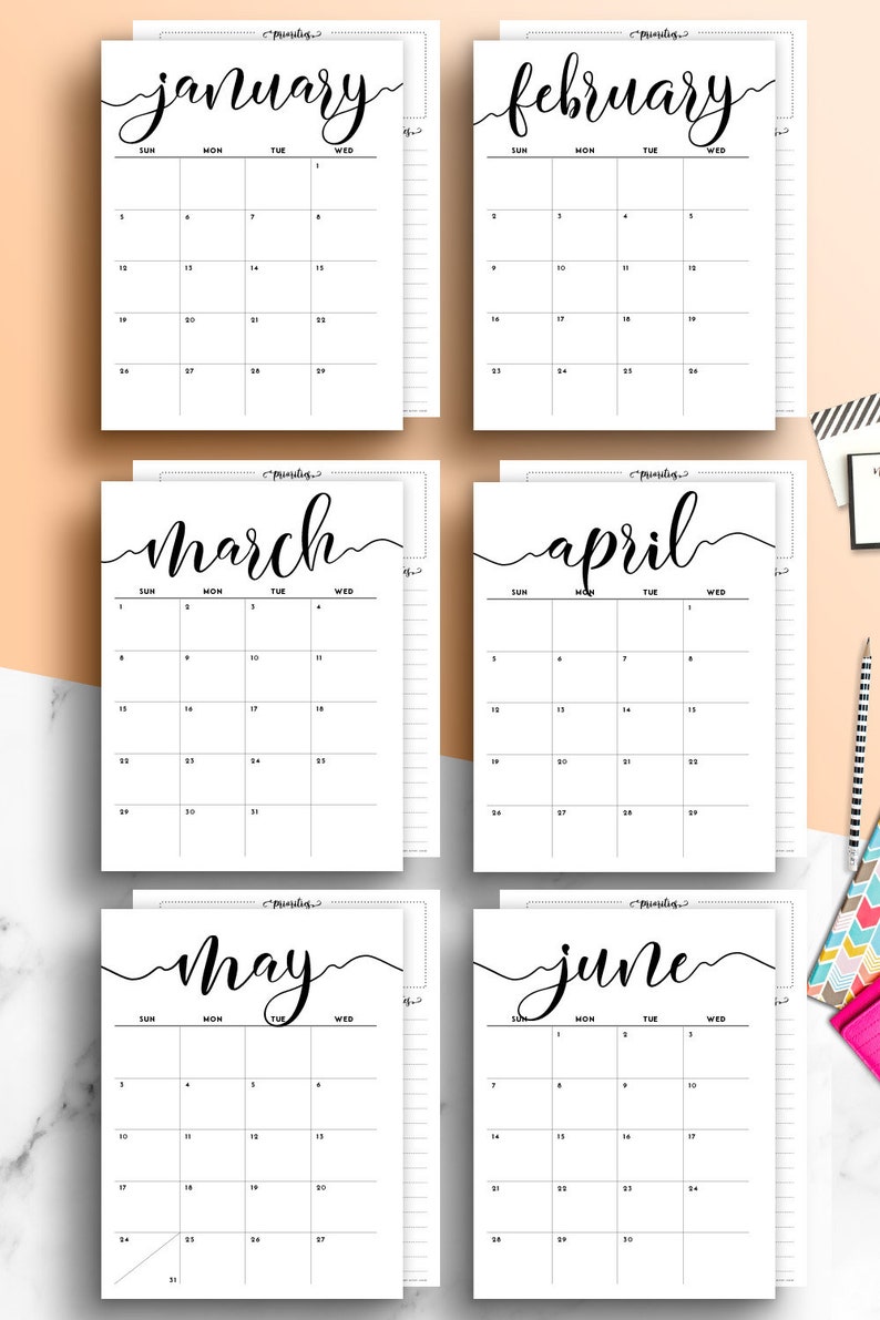 2020 Planner Printable Monthly ARC Planner Inserts 2020 Tul Etsy