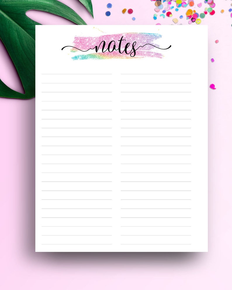 Happy Planner Insert Happy Planner Notes Pages Classic Happy Etsy