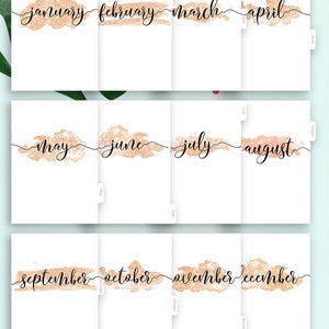 Happy Planner Dividers Happy Planner Tabs, Happy Planner Insert, Happy Planner Classic Monthly Tabs, Printable Dividers Planner Divider Tabs image 2