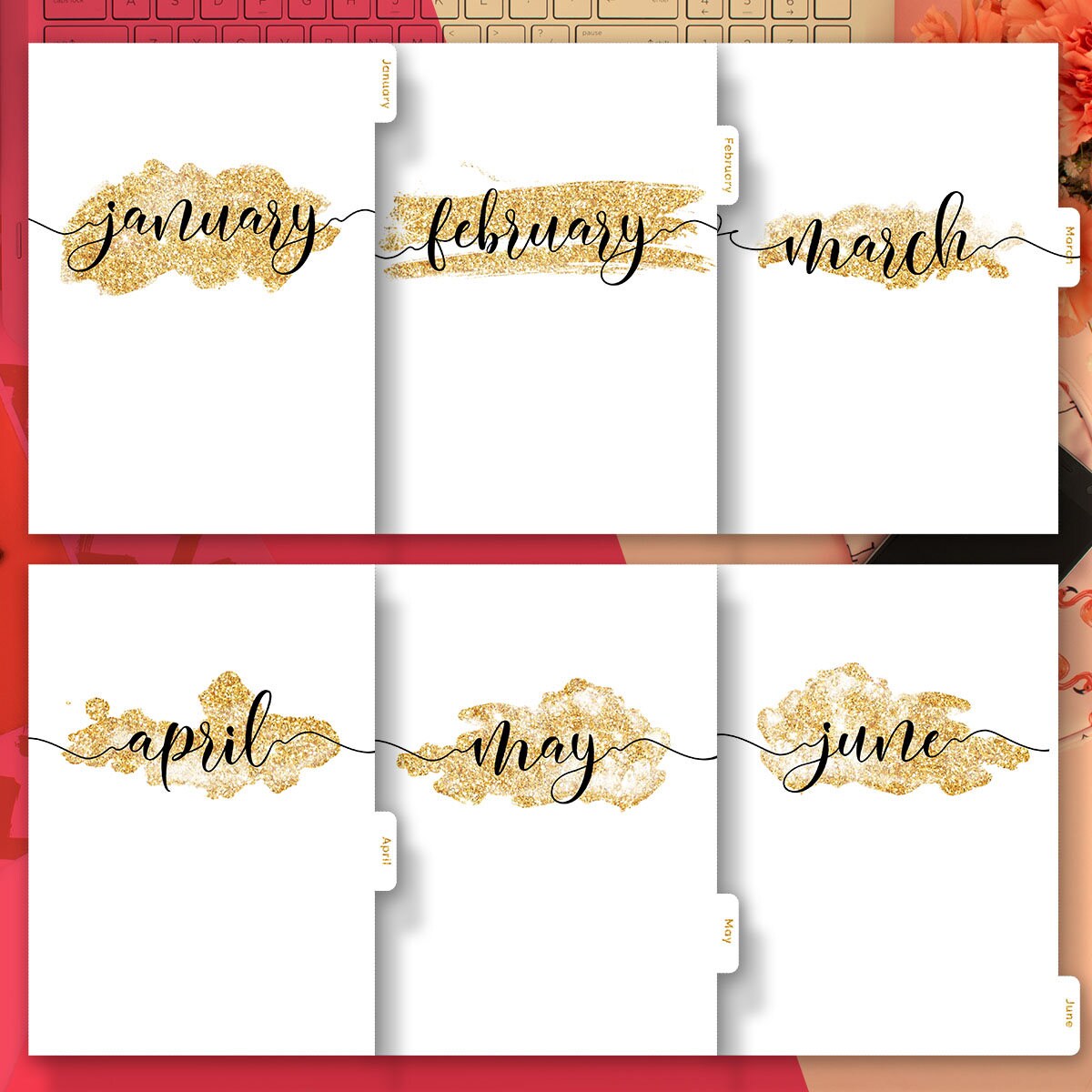 A5 Monthly Planner Dividers Monthly Planner Insert Printable - Etsy