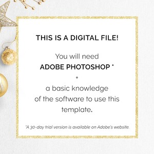 Photo Christmas Card Template, Photoshop Template Photographers Christian Photo Holiday Card, Religious Christmas Photo Card Template PSD image 9