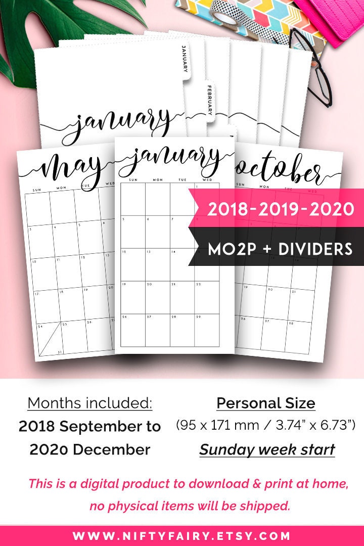 Personal Dividers LV MM Agenda Insert 2019 Personal Planner | Etsy