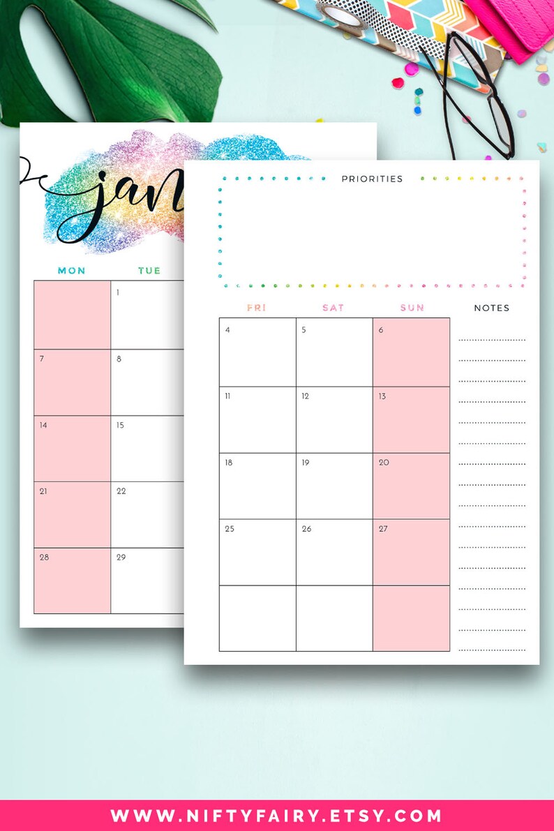 ARC Planner Insert Printable Erin Condren Refill Half Size Etsy UK