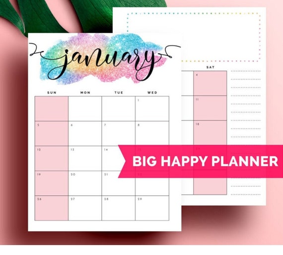 2022-2023 Refill for Big Happy Planner 2023 // Printable Big Happy Planner Refill 2023 Monthly Refill Big Happy Planner Printable Calendar - Etsy