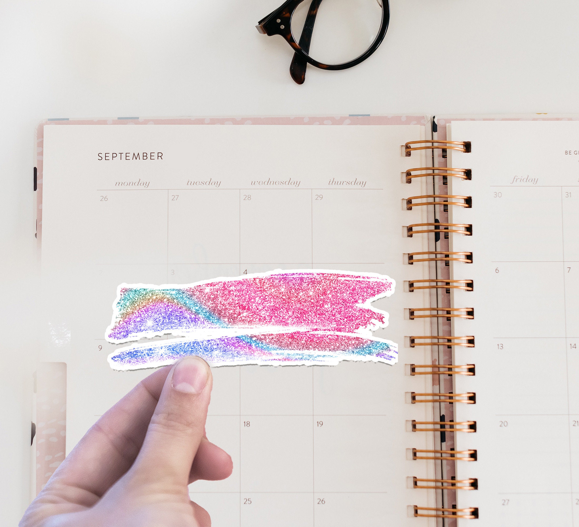 Planner Stickers, Rainbow Glitter Stickers for Planner Dividers ...