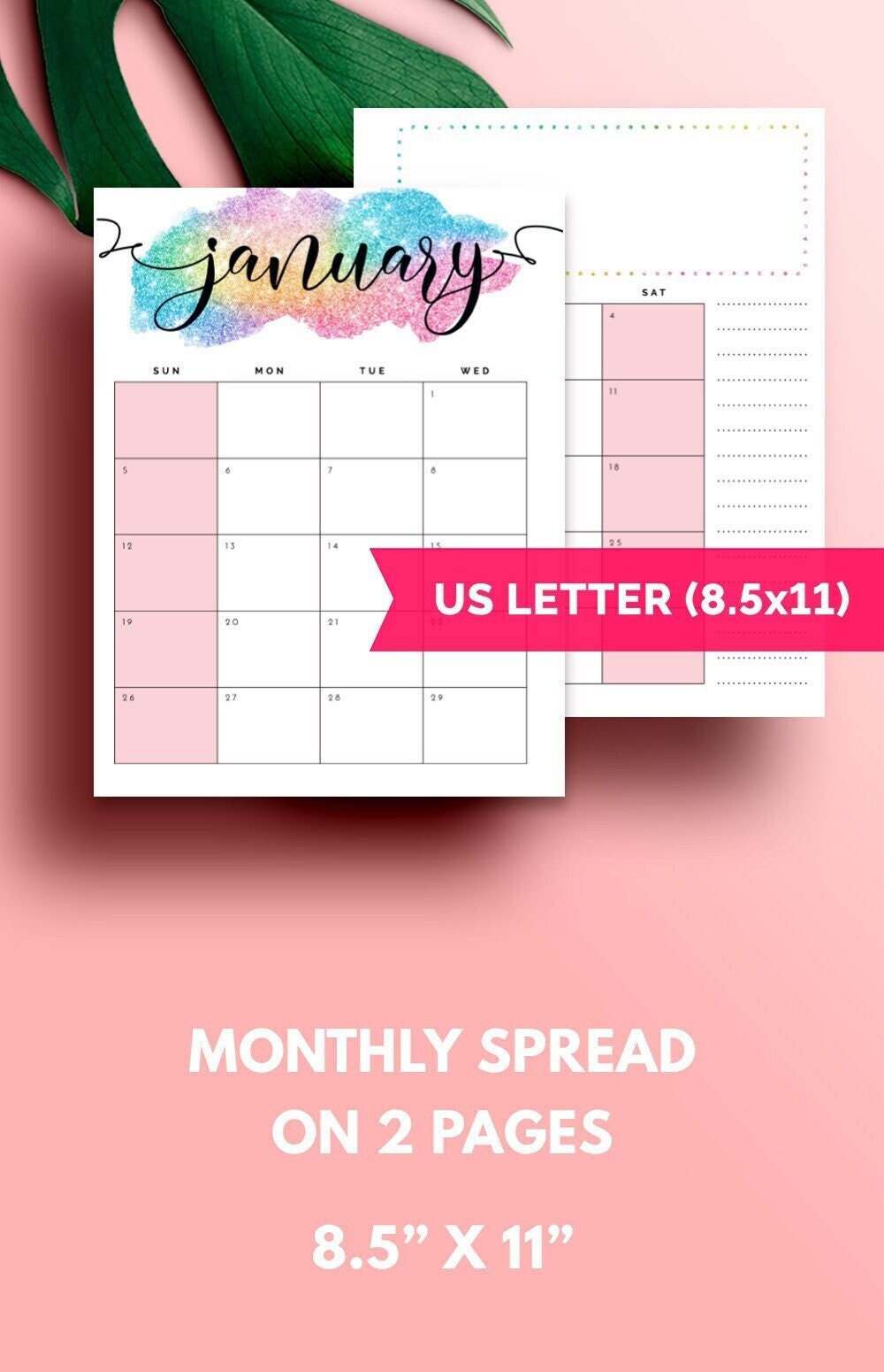 Planner Inserts 2022 Monthly Planner Arc Inserts 2022 Tul Etsy
