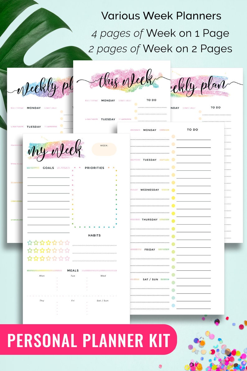 Filofax Personal Inserts 2022 Agenda Refill 2022 PRINTABLE Etsy UK