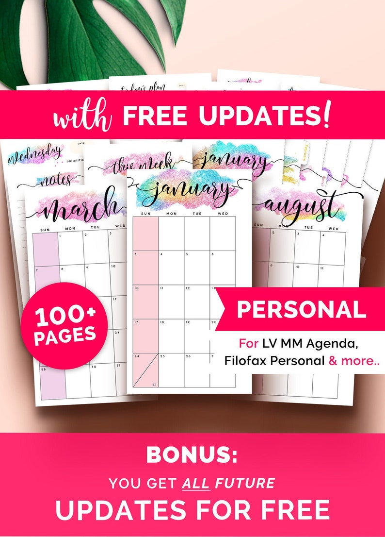 Filofax Personal Inserts 2022 Agenda Refill 2022 PRINTABLE Etsy UK