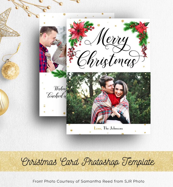 Christmas Card Templates Merry Mistletoe Collection