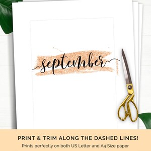 Planner Dividers A5 Month Tabs • A5 Monthly Dividers Filofax A5 Planner Insert Printable Dividers A5 Monthly Planner Tabs Glitter Inserts image 10