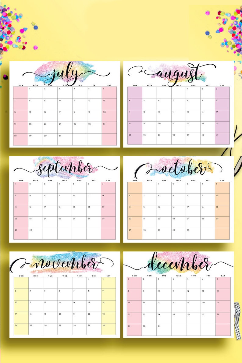 Desk Calendar 2022 Monthly Planner 20222023 Printable Etsy