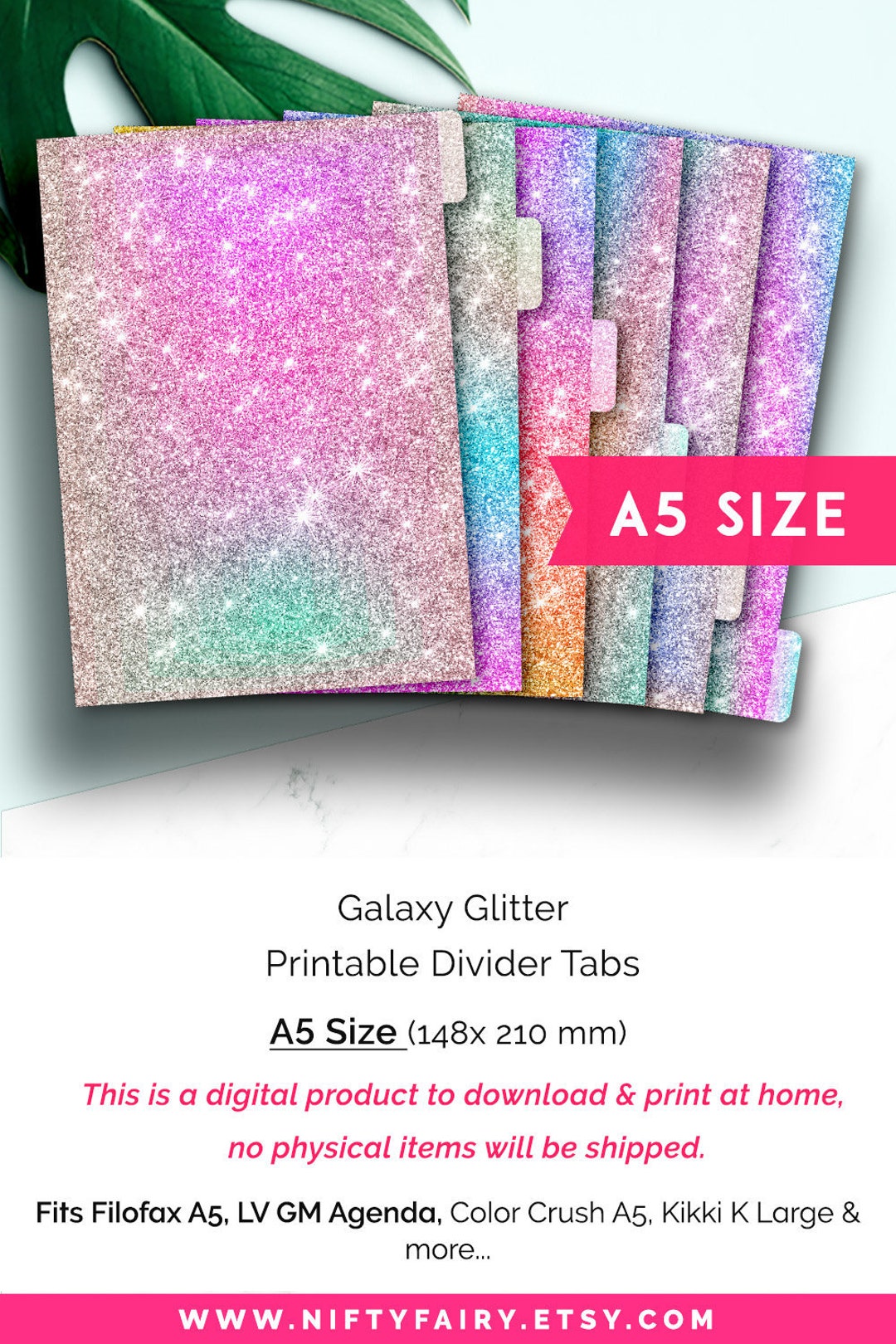 A5 Planner Dividers, A5 Divider Tabs, Filofax A5 Dividers, Agenda