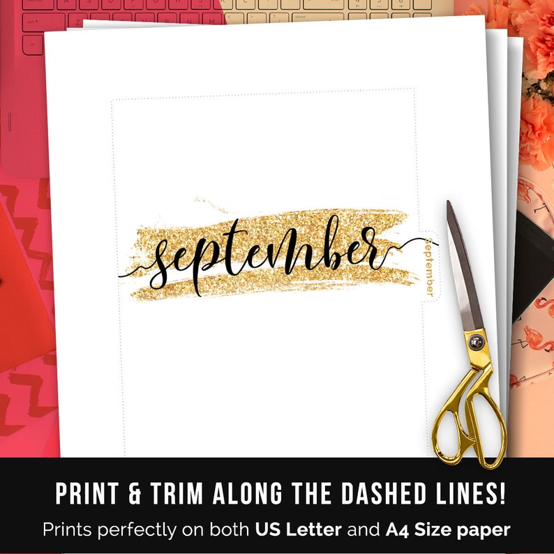 A5 Monthly Planner Dividers Monthly Planner Insert Printable Etsy
