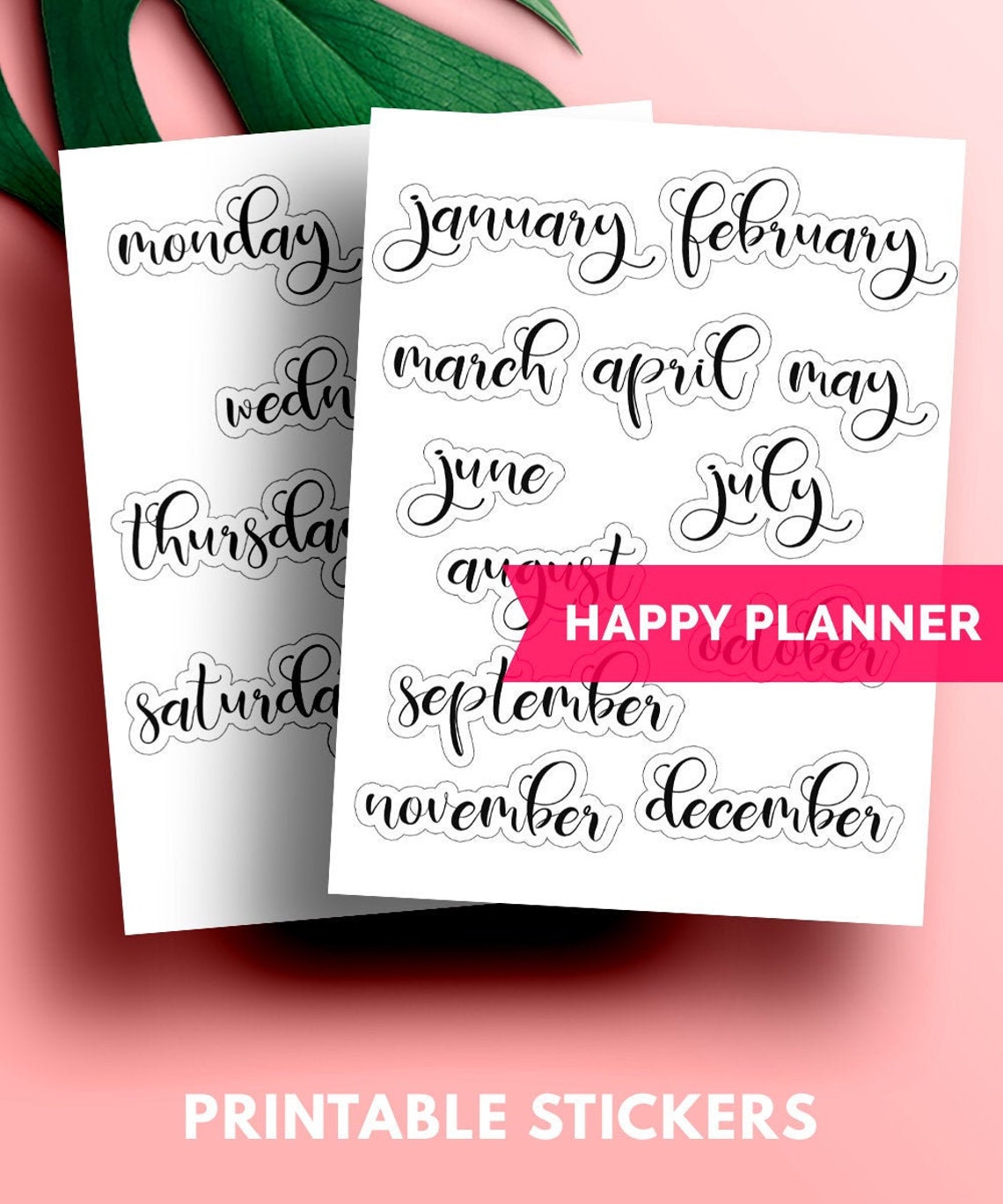 Happy Planner Stickers Month Stickers Happy Planner Classic | Etsy