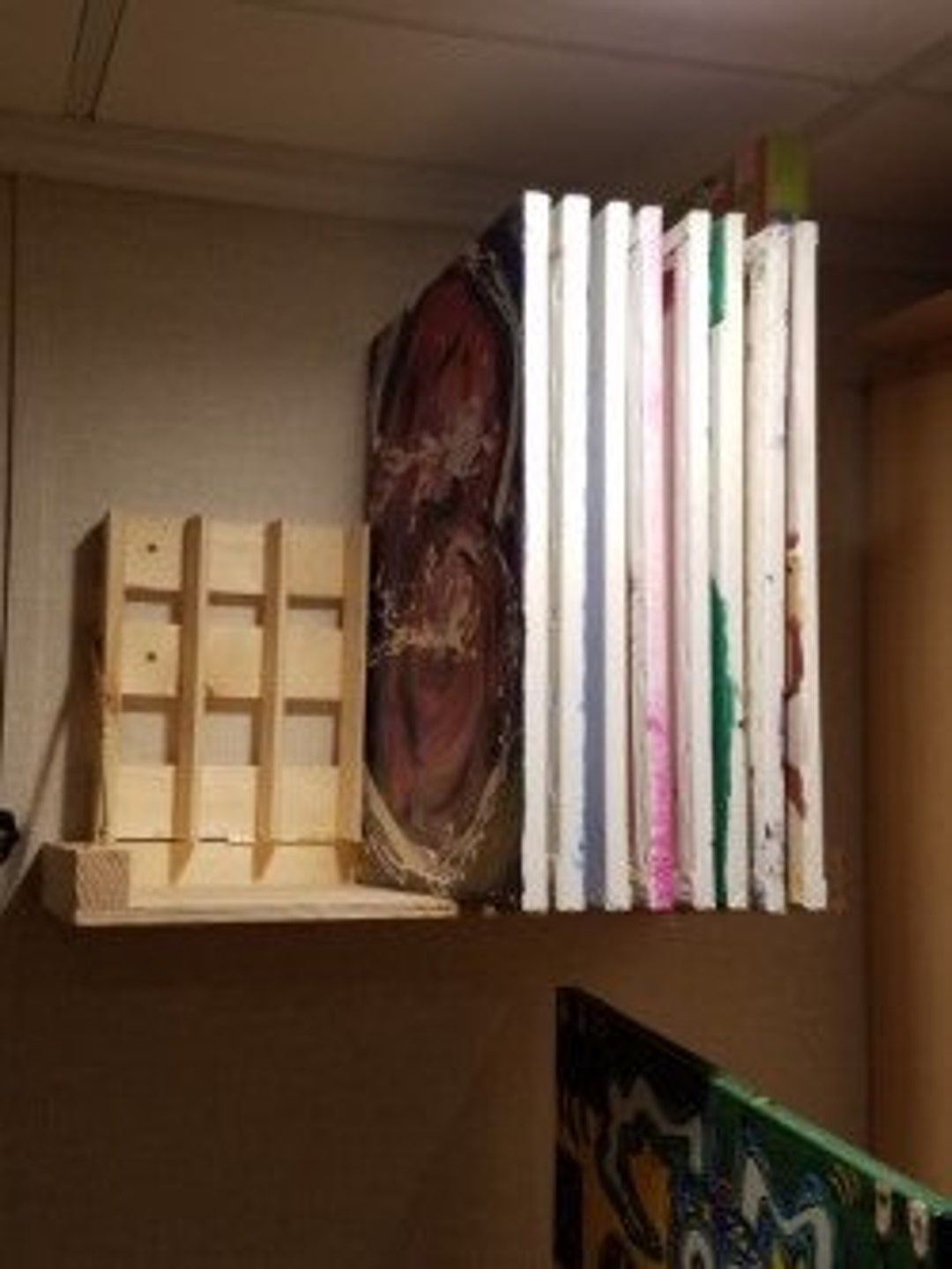 Pull-out Art Storage Panel, Hanging Artwork Sliding Rack