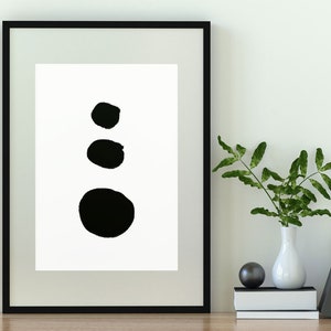 PRINTABLE Digital Print - Abstract Design Black and White -